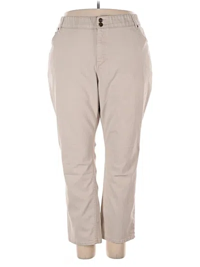 Pre-owned Woman Within Khaki Pant In Tan