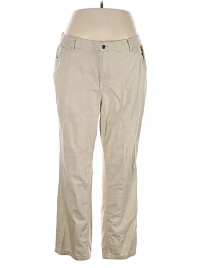 Pre-owned Woman Within Khaki Pant In Tan