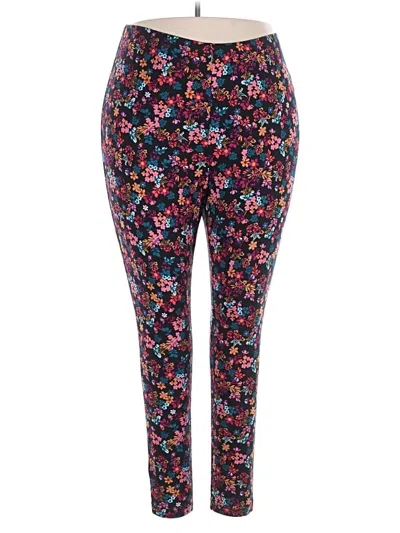 Pre-owned Woman Within Leggings In Black