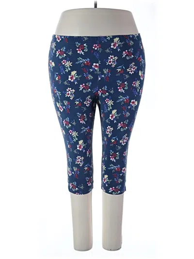 Pre-owned Woman Within Leggings In Blue