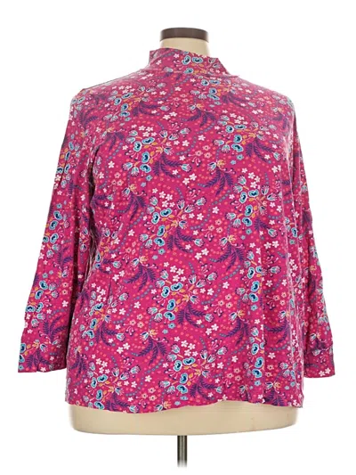Pre-owned Woman Within Long Sleeve Turtleneck In Pink