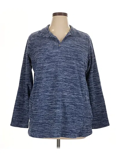 Pre-owned Woman Within Pullover Sweater In Blue