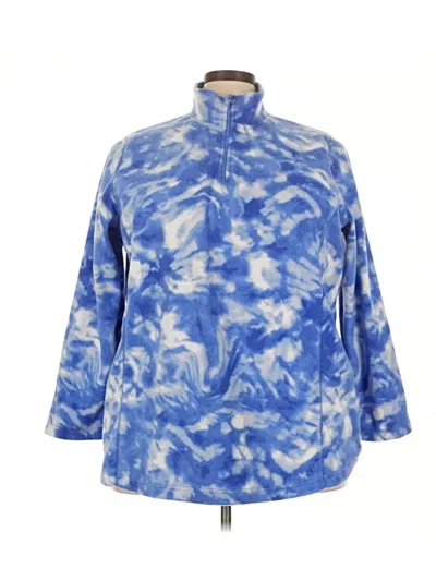 Pre-owned Woman Within Pullover Sweater In Blue