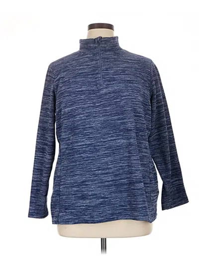 Pre-owned Woman Within Pullover Sweater In Blue