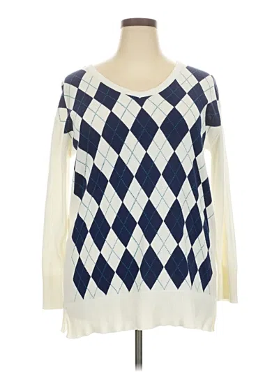 Pre-owned Woman Within Pullover Sweater In Ivory