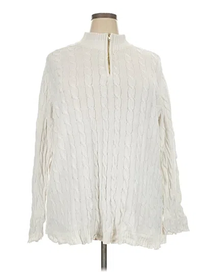 Pre-owned Woman Within Pullover Sweater In Ivory