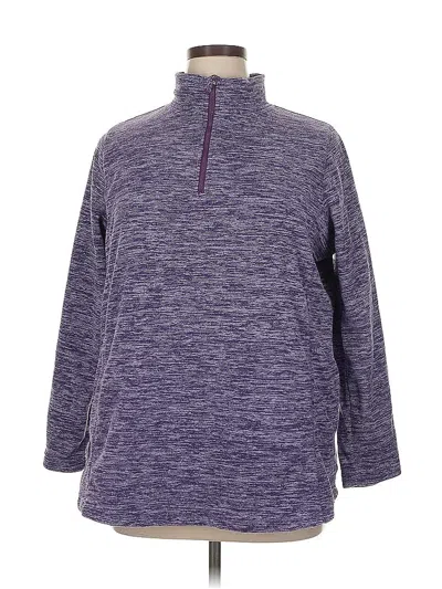 Pre-owned Woman Within Pullover Sweater In Purple