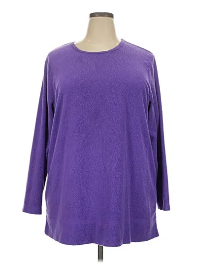 Pre-owned Woman Within Pullover Sweater In Purple
