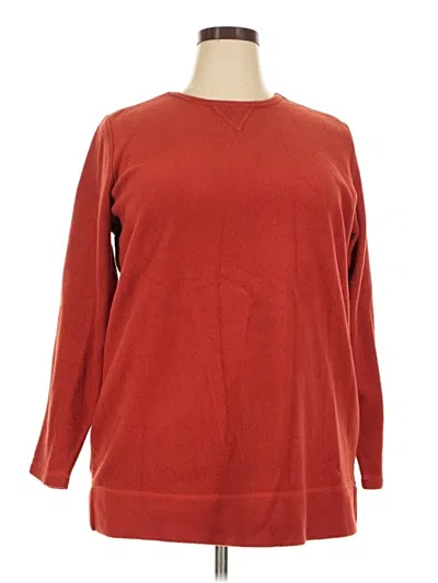 Pre-owned Woman Within Pullover Sweater In Red