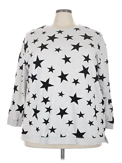 Pre-owned Woman Within Pullover Sweater In Silver