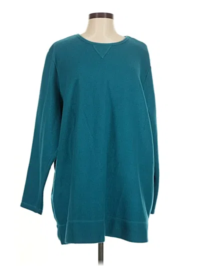 Pre-owned Woman Within Pullover Sweater In Teal