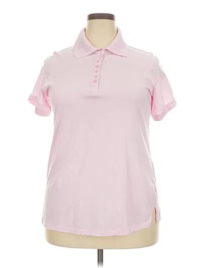 Pre-owned Woman Within Short Sleeve Blouse In Pink