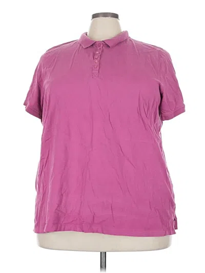 Pre-owned Woman Within Short Sleeve Blouse In Purple