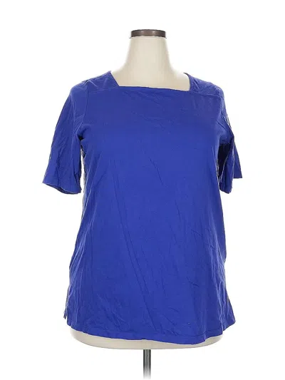 Pre-owned Woman Within Short Sleeve T-shirt In Blue