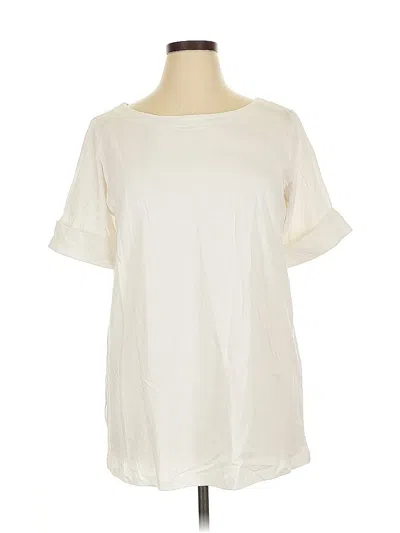 Pre-owned Woman Within Short Sleeve T-shirt In White