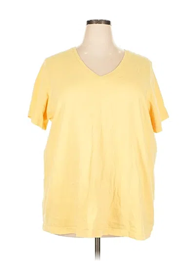 Pre-owned Woman Within Short Sleeve T-shirt In Yellow