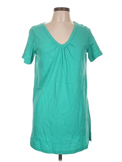 Pre-owned Woman Within Short Sleeve Top Teal Scoop Neck Tops