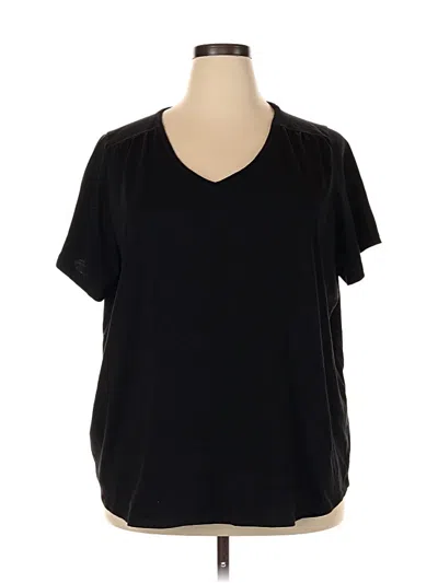Pre-owned Woman Within Short Sleeve T-shirt In Black