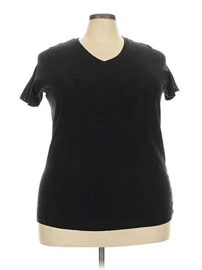 Pre-owned Woman Within Short Sleeve T-shirt In Black