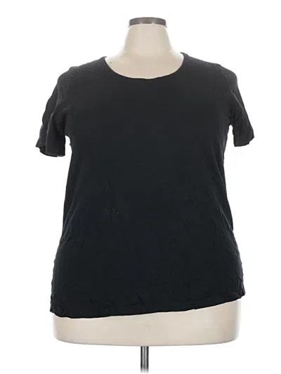 Pre-owned Woman Within Short Sleeve T-shirt In Black