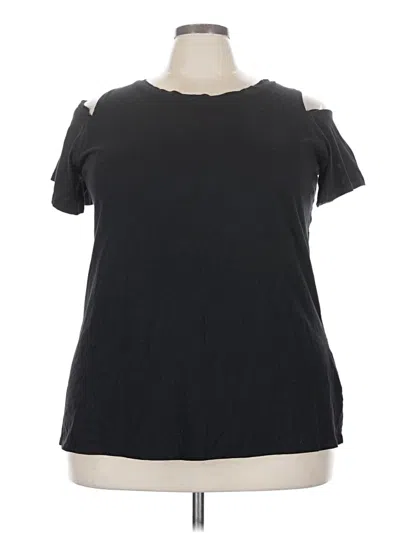 Pre-owned Woman Within Short Sleeve T-shirt In Black