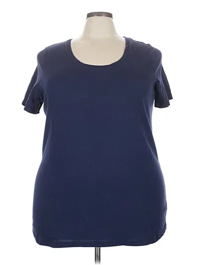 Pre-owned Woman Within Short Sleeve T-shirt In Blue