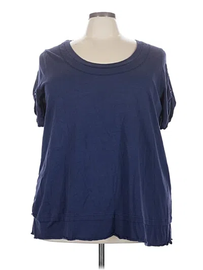 Pre-owned Woman Within Short Sleeve T-shirt In Blue