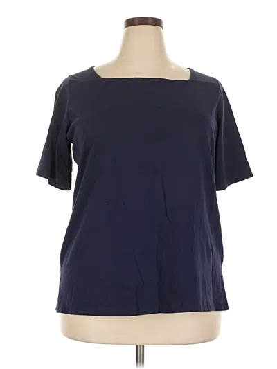 Pre-owned Woman Within Short Sleeve T-shirt In Blue