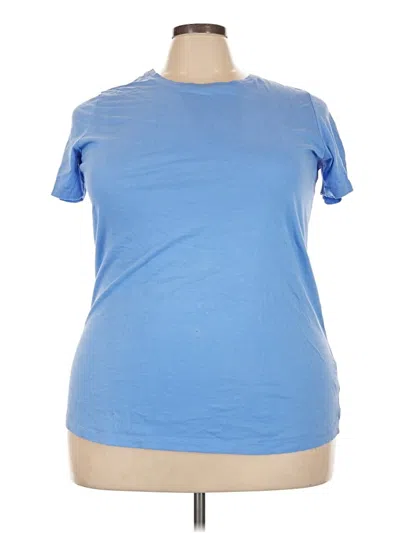 Pre-owned Woman Within Short Sleeve T-shirt In Blue