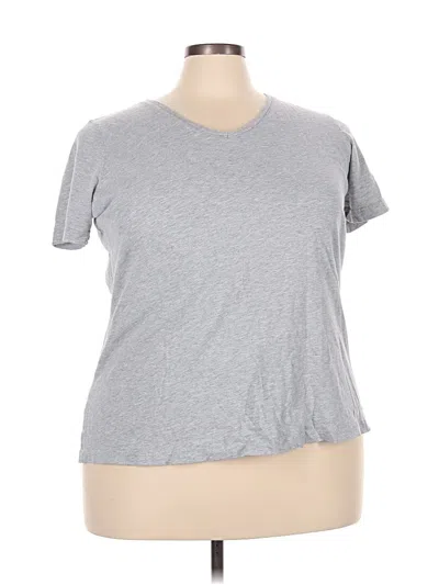 Pre-owned Woman Within Short Sleeve T-shirt In Gray
