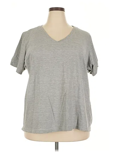 Pre-owned Woman Within Short Sleeve T-shirt In Gray
