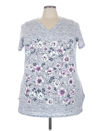 Pre-owned Woman Within Short Sleeve T-shirt In Gray