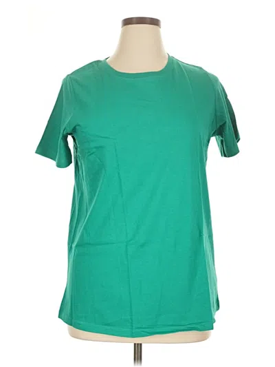 Pre-owned Woman Within Short Sleeve T-shirt In Green