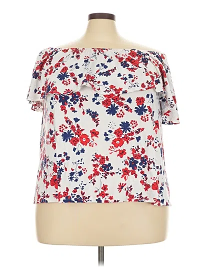 Pre-owned Woman Within Short Sleeve T-shirt In Ivory