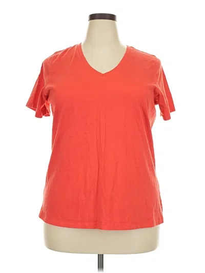 Pre-owned Woman Within Short Sleeve T-shirt In Orange