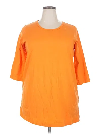 Pre-owned Woman Within Short Sleeve T-shirt In Orange