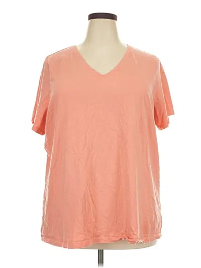 Pre-owned Woman Within Short Sleeve T-shirt In Orange