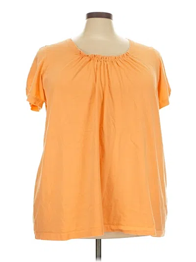 Pre-owned Woman Within Short Sleeve T-shirt In Orange