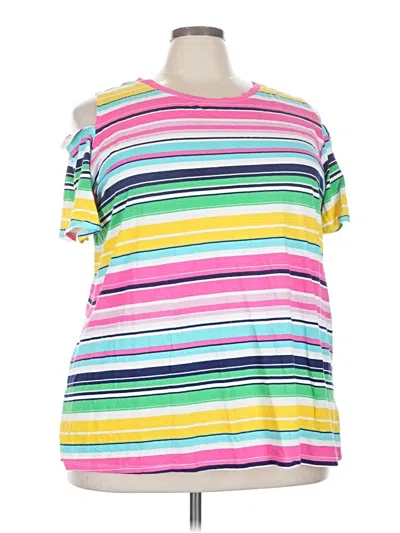 Pre-owned Woman Within Short Sleeve T-shirt In Pink