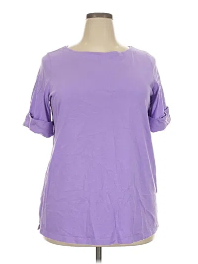 Pre-owned Woman Within Short Sleeve T-shirt In Purple