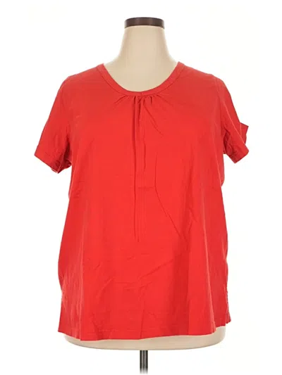 Pre-owned Woman Within Short Sleeve T-shirt In Red