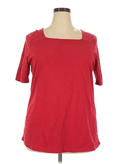 Pre-owned Woman Within Short Sleeve T-shirt In Red