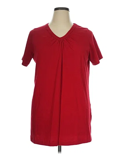 Pre-owned Woman Within Short Sleeve T-shirt In Red