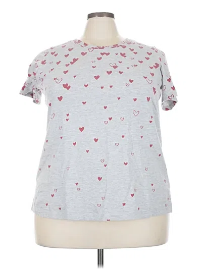 Pre-owned Woman Within Short Sleeve T-shirt In Silver