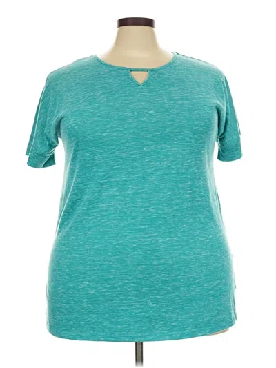 Pre-owned Woman Within Short Sleeve T-shirt In Teal