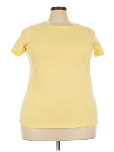 Pre-owned Woman Within Short Sleeve T-shirt In Yellow