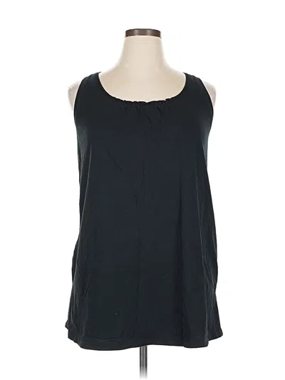 Pre-owned Woman Within Sleeveless Blouse In Black