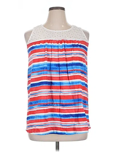 Pre-owned Woman Within Sleeveless Blouse In Red