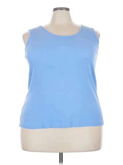 Pre-owned Woman Within Sleeveless T-shirt In Blue