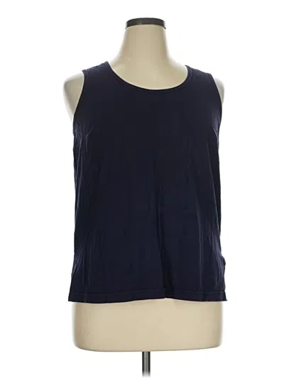 Pre-owned Woman Within Sleeveless T-shirt In Blue